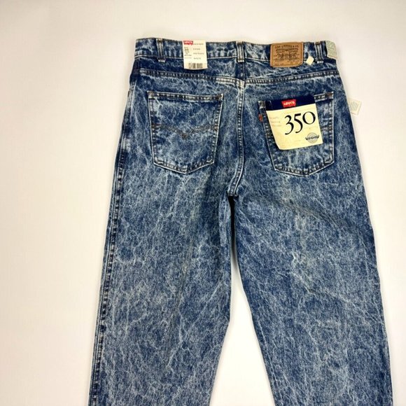 Levis 350 Orange Tag Vintage Denim Jeans Mens 36 32 NWT Tapered Y2K 90s 80s RARE - Picture 4 of 14